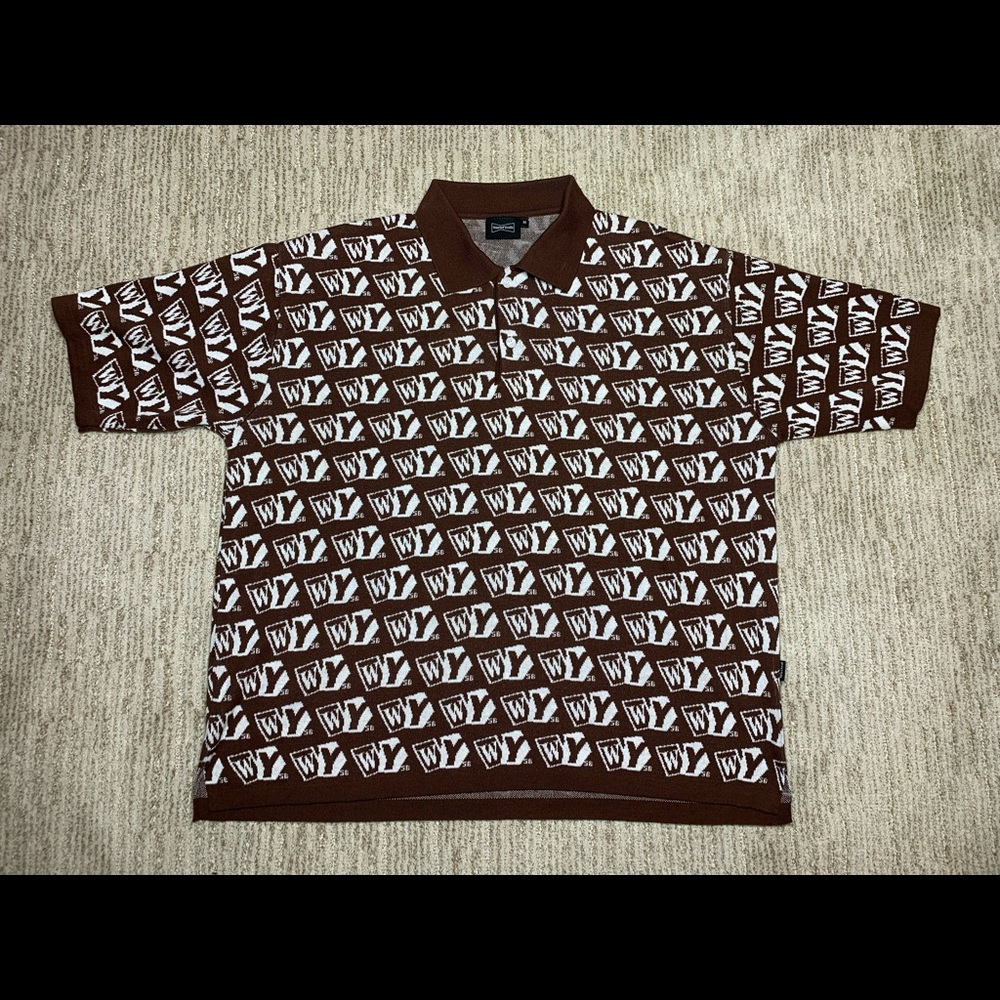 WASTED YOUTH BROWN ALL OVER PRINT SHIRT MEDIUM
